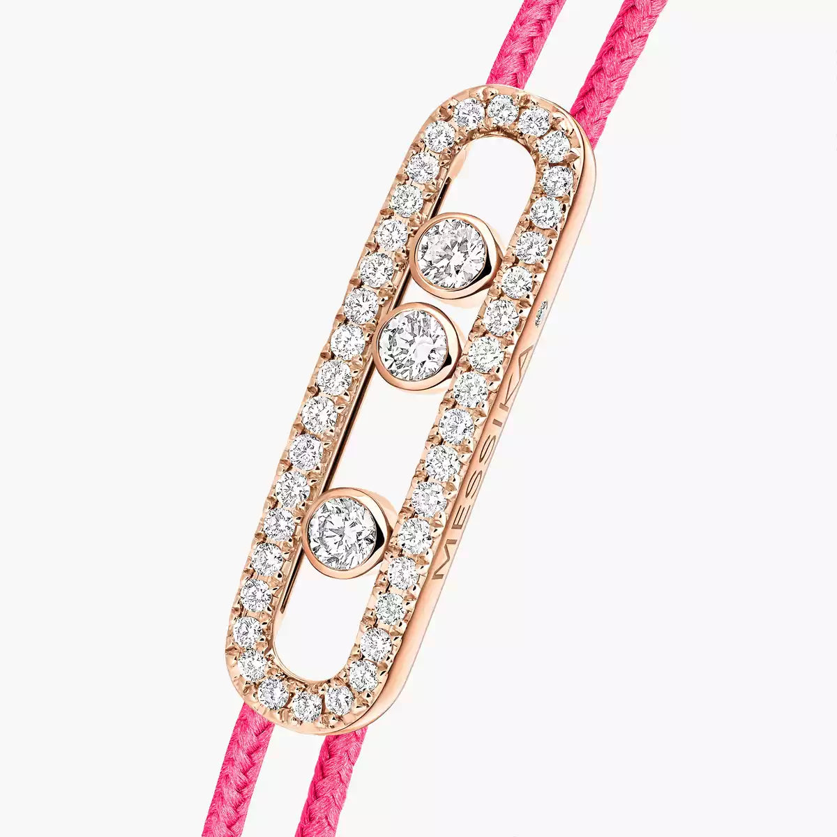[⭐JeweliWhal]Messika Care(s) pink cord pavé bracelet