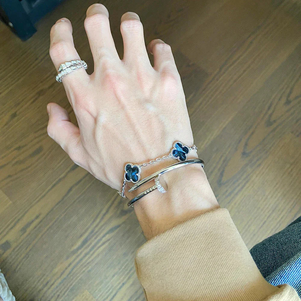 [Royal Top]CLOVER 5 MOTIF PIETERSITE BRACELET COLLECTION