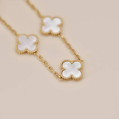 [Royal Top]CLOVER WHITE PEARL MOP 5 MOTIF BRACELET COLLECTION