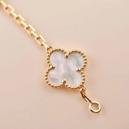 [Royal Top]CLOVER WHITE PEARL MOP 5 MOTIF BRACELET COLLECTION