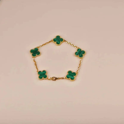 [Royal Top] CLOVER 5 MOTIF MALACHITE BRACELET COLLECTION