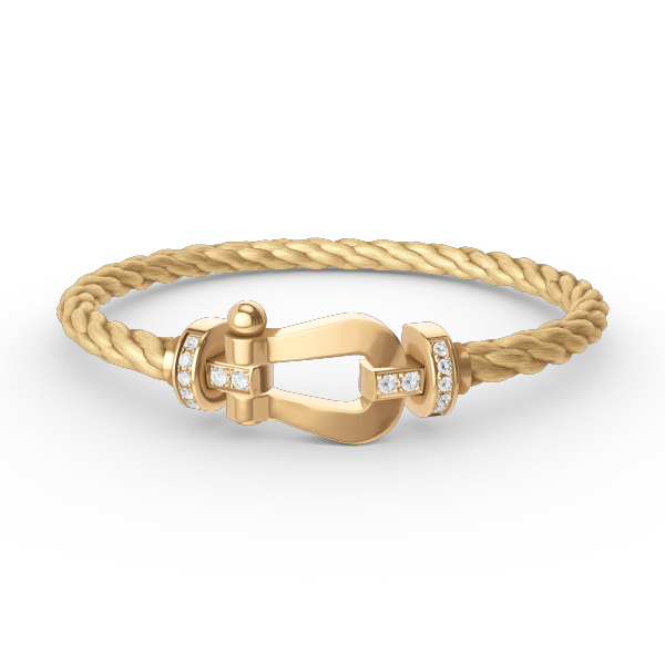 [Royal Top]FORCE LARGE HORSESHOE HALF DIAMOND BRACELET GOLD