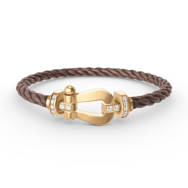 [Royal Top]FORCE LARGE HORSESHOE HALF DIAMOND BRACELET GOLD