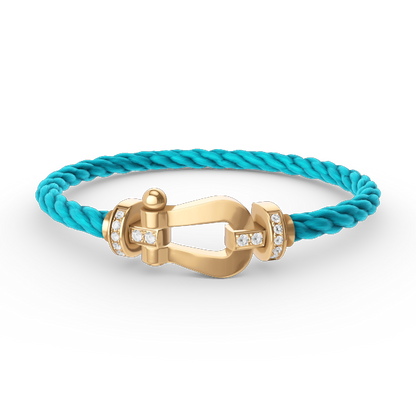 [Royal Top]FORCE LARGE HORSESHOE HALF DIAMOND BRACELET GOLD