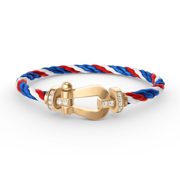 [Royal Top]FORCE LARGE HORSESHOE HALF DIAMOND BRACELET GOLD