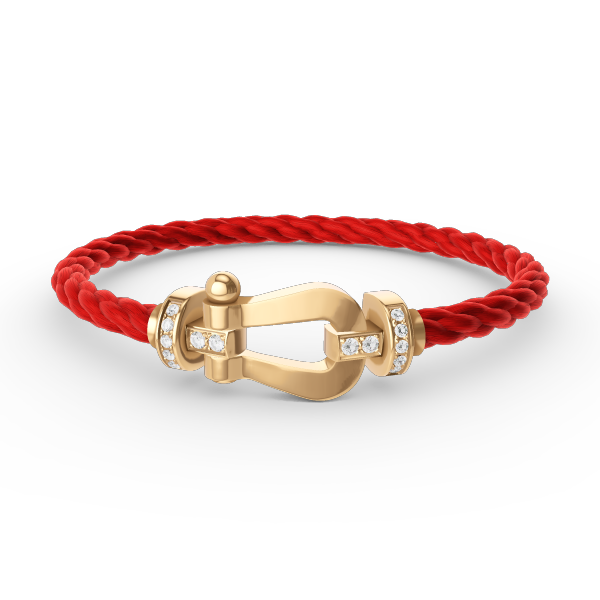 [Royal Top]FORCE LARGE HORSESHOE HALF DIAMOND BRACELET GOLD