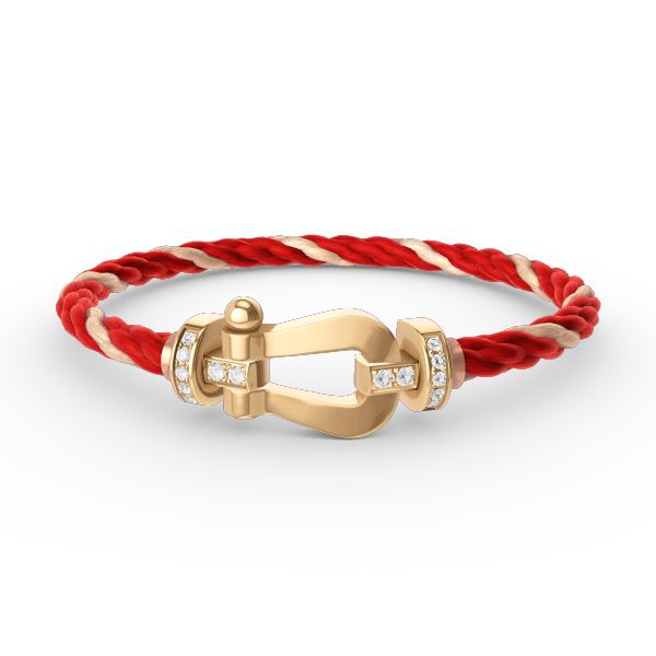 [Royal Top]FORCE LARGE HORSESHOE HALF DIAMOND BRACELET GOLD