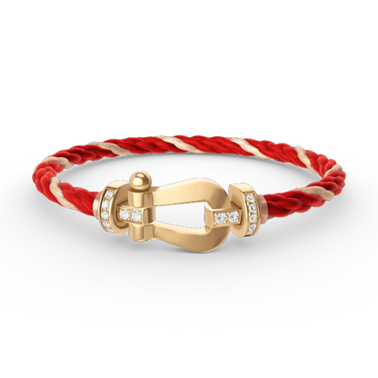 [Royal Top]FORCE LARGE HORSESHOE HALF DIAMOND BRACELET GOLD