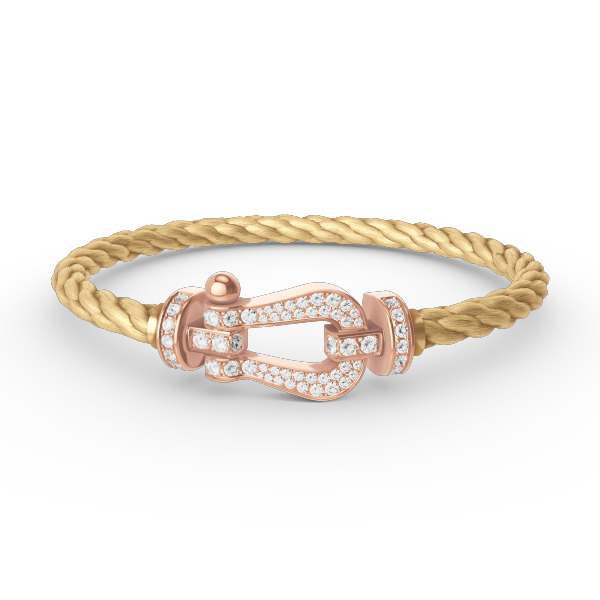 [Royal Top]FORCE LARGE HORSESHOE FULL DIAMOND BRACELET ROSE GOLD