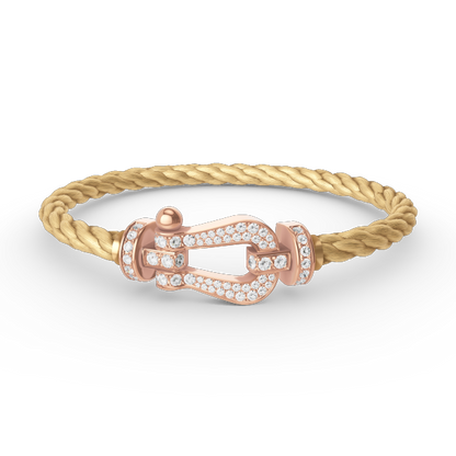 [Royal Top]FORCE LARGE HORSESHOE FULL DIAMOND BRACELET ROSE GOLD