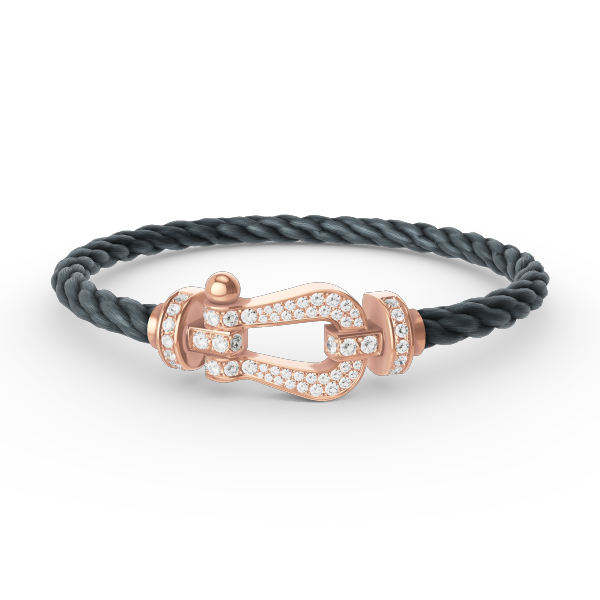 [Royal Top]FORCE LARGE HORSESHOE FULL DIAMOND BRACELET ROSE GOLD