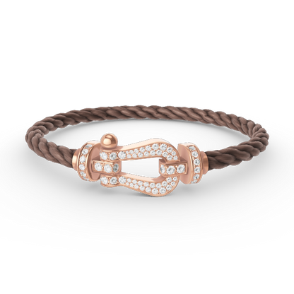 [Royal Top]FORCE LARGE HORSESHOE FULL DIAMOND BRACELET ROSE GOLD