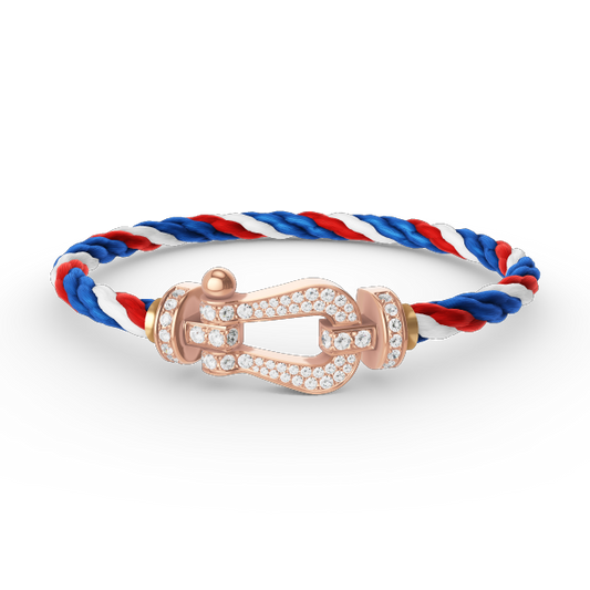 [Royal Top]FORCE LARGE HORSESHOE FULL DIAMOND BRACELET ROSE GOLD