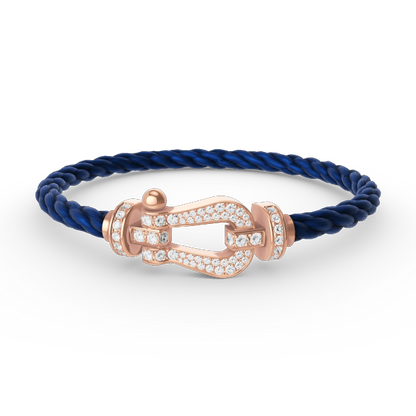 [Royal Top]FORCE LARGE HORSESHOE FULL DIAMOND BRACELET ROSE GOLD