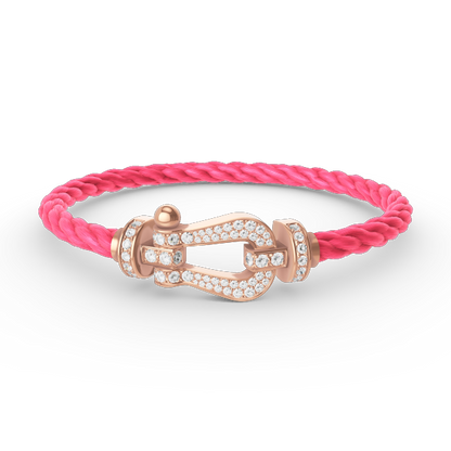 [Royal Top]FORCE LARGE HORSESHOE FULL DIAMOND BRACELET ROSE GOLD