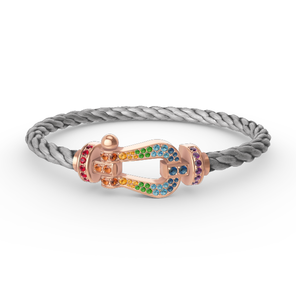 [Royal Top]FORCE LARGE HORSESHOE  COLORED DIAMOND BRACELET ROSE GOLD
