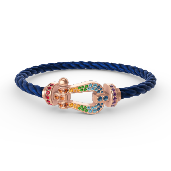 [Royal Top]FORCE LARGE HORSESHOE  COLORED DIAMOND BRACELET ROSE GOLD