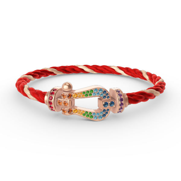 [Royal Top]FORCE LARGE HORSESHOE  COLORED DIAMOND BRACELET ROSE GOLD