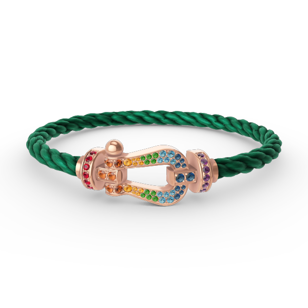 [Royal Top]FORCE LARGE HORSESHOE  COLORED DIAMOND BRACELET ROSE GOLD