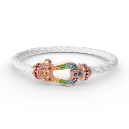[Royal Top]FORCE LARGE HORSESHOE  COLORED DIAMOND BRACELET ROSE GOLD