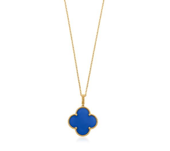 [Royal Top]CLOVER 25MM NECKLACE TURQUOISE ROSE GOLD