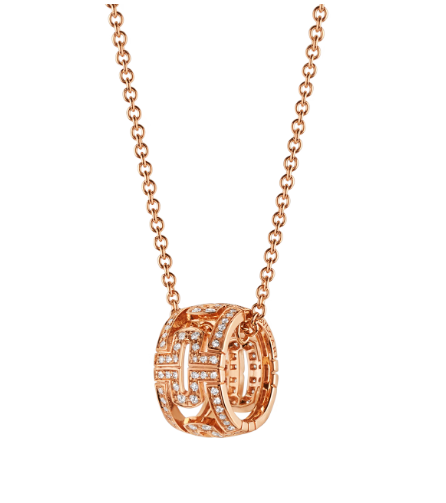 [Royal Top]PARENTESI NECKLACE PINK GOLD DIAMOND
