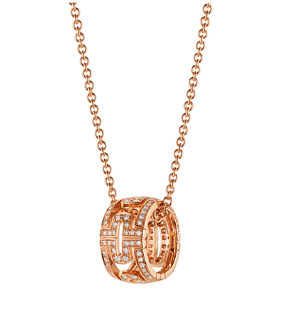 [Royal Top]PARENTESI NECKLACE PINK GOLD DIAMOND
