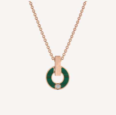 [Royal Top]GARI NECKLACE PINK GOLD MALACHITE