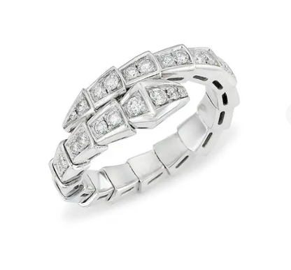 [Royal Top]SERPENTI RING SILVER DIAMOND PAVED 4MM