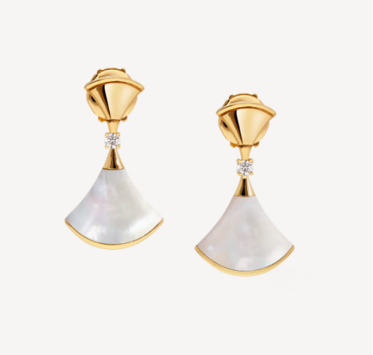 [Royal Top]DREAM MOP 1 DIAMOND EARRINGS