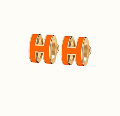 [Royal Top]MINI POP H EARRINGS ORANGE