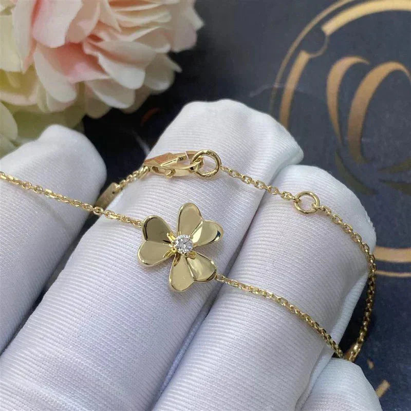[Royal Top]FRIVOLE GOLD FLOWER PINK MALACHITE BRACELET