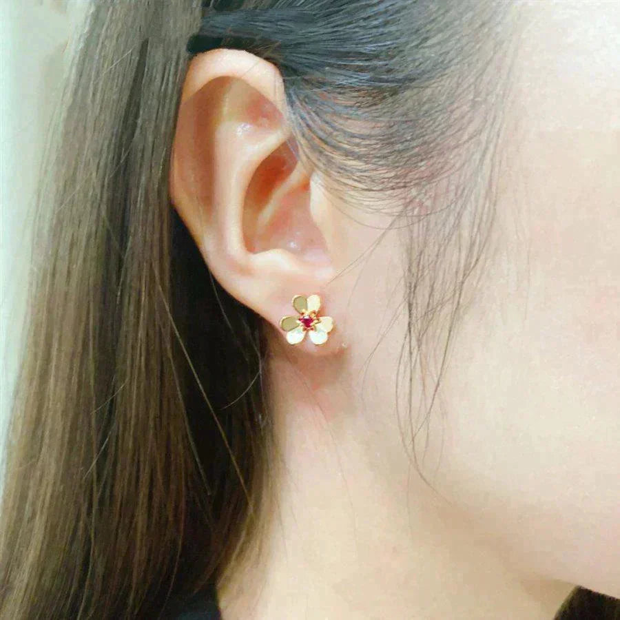 [Royal Top]FRIVOLE  FLOWER PINK EARRINGS