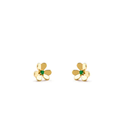 [Royal Top]FRIVOLE  FLOWER MALACHITE EARRINGS