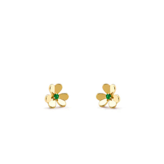 [Royal Top]FRIVOLE  FLOWER MALACHITE EARRINGS
