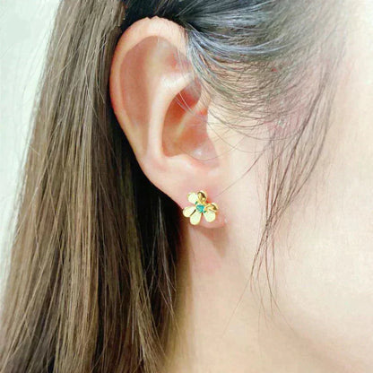 [Royal Top]FRIVOLE  FLOWER MALACHITE EARRINGS