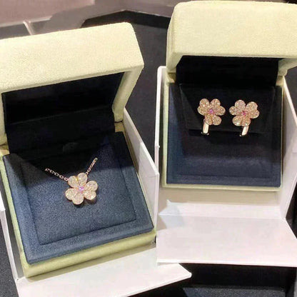 [Royal Top]FRIVOLE ROSE GOLD FLOWER DIAMOND NECKLACE