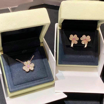 [Royal Top]FRIVOLE PINK GOLD FLOWER DIAMOND EARRINGS