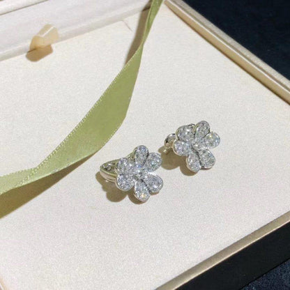 [Royal Top]FRIVOLE SILVER FLOWER DIAMOND EARRINGS