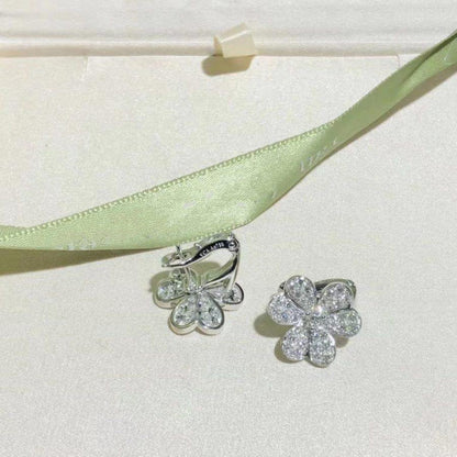 [Royal Top]FRIVOLE SILVER FLOWER DIAMOND EARRINGS
