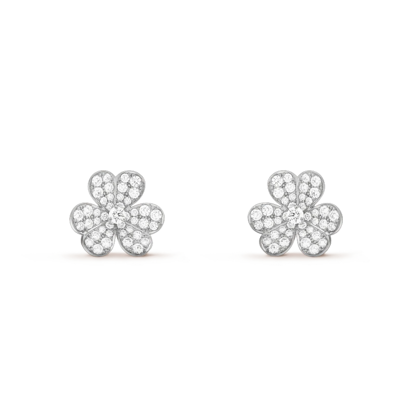 [Royal Top]FRIVOLE SILVER FLOWER DIAMOND EARRINGS