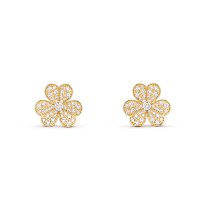 [Royal Top]FRIVOLE GOLD FLOWER DIAMOND EARRINGS