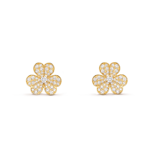 [Royal Top]FRIVOLE GOLD FLOWER DIAMOND EARRINGS
