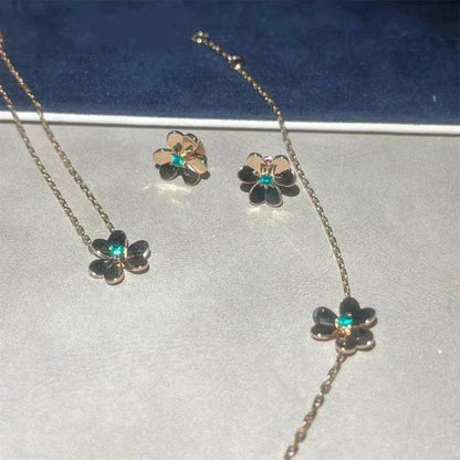 [Royal Top]FRIVOLE  FLOWER MALACHITE EARRINGS