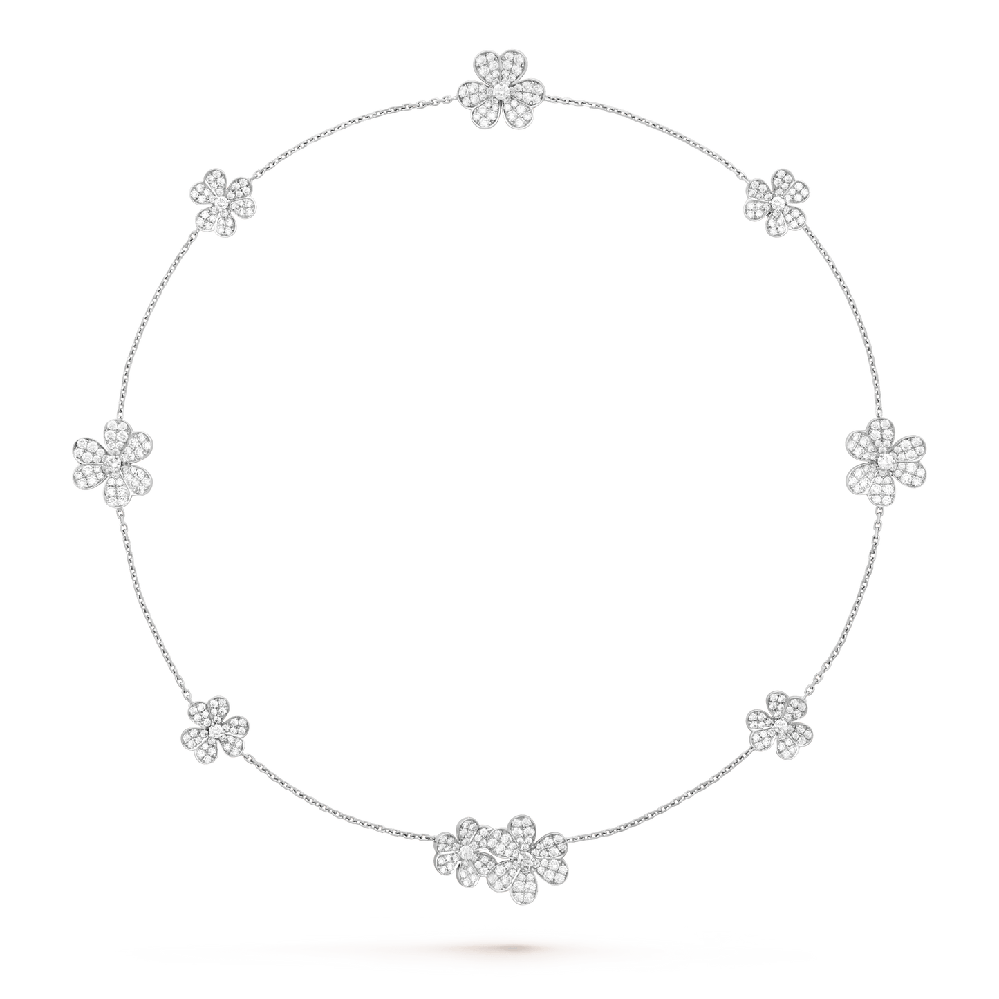 [Royal Top]FRIVOLE SILVER 9 FLOWERS NECKLACE