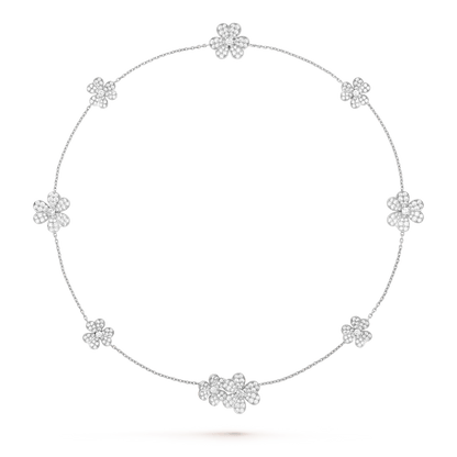 [Royal Top]FRIVOLE SILVER 9 FLOWERS NECKLACE