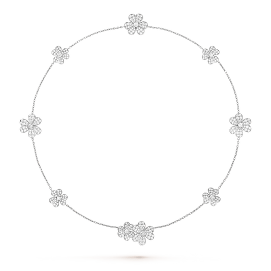 [Royal Top]FRIVOLE SILVER 9 FLOWERS NECKLACE