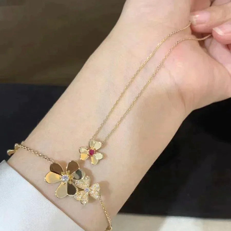 [Royal Top]FRIVOLE GOLD FLOWER NECKLACE