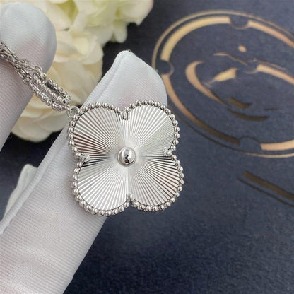 [Royal Top]CLOVER 25MM SILVER BIG CLOVER NECKLACE