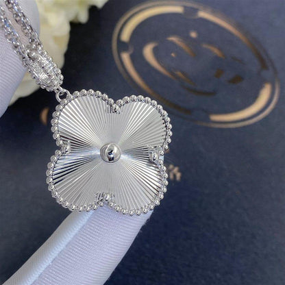 [Royal Top]CLOVER 25MM SILVER BIG CLOVER NECKLACE